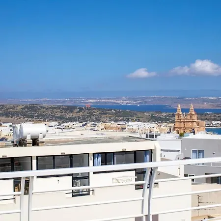 Flat 6 Seaview & View With Terrace, Close To Beaches Appartement Mellieħa
