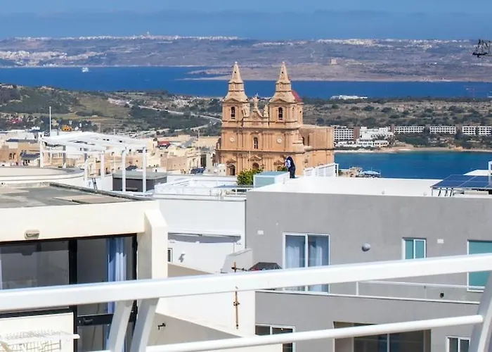 Flat 6 Seaview & View With Terrace, Close To Beaches 公寓 梅利哈